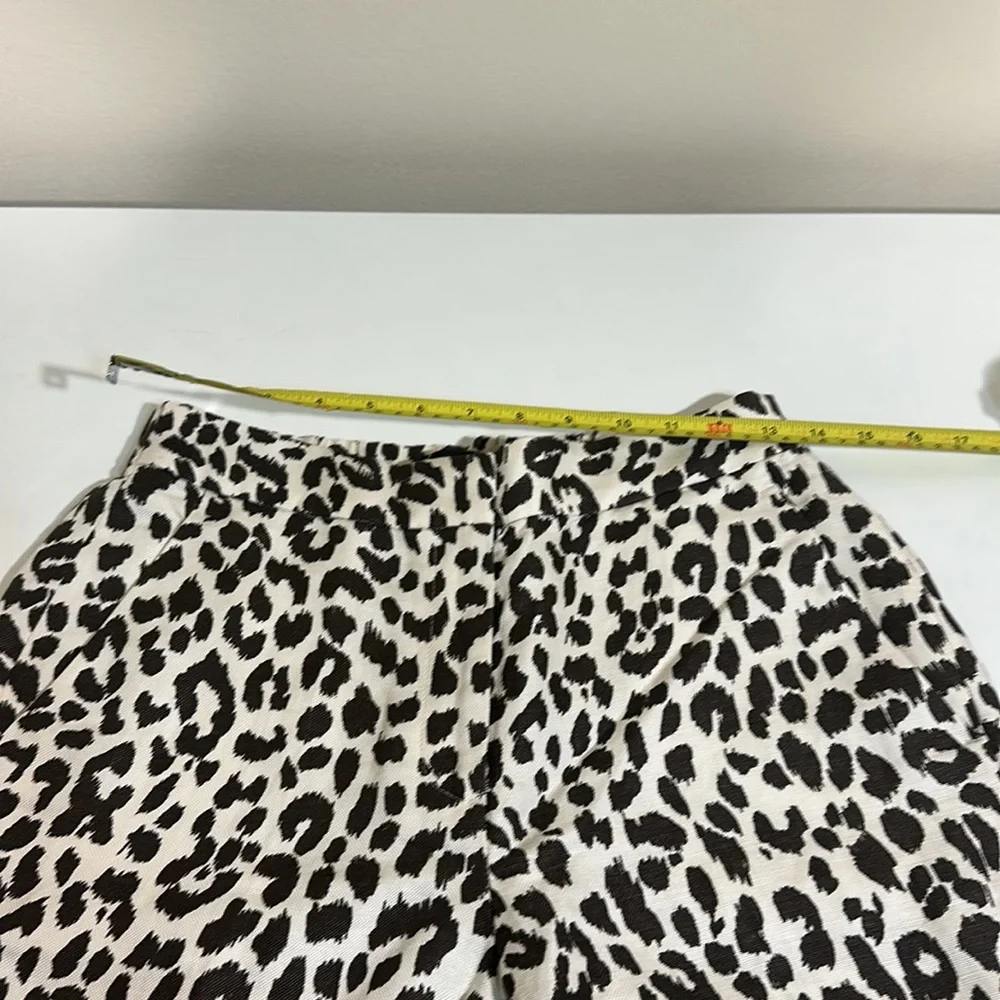 J Crew Linen Easy Pants in Leopard NWOT Size 4